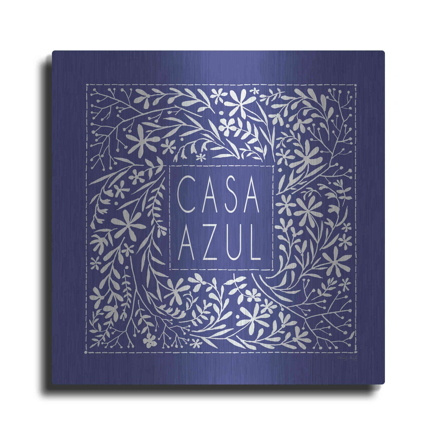Luxe Metal Art 'Casa Azul' by Cindy Jacobs, Metal Wall Art