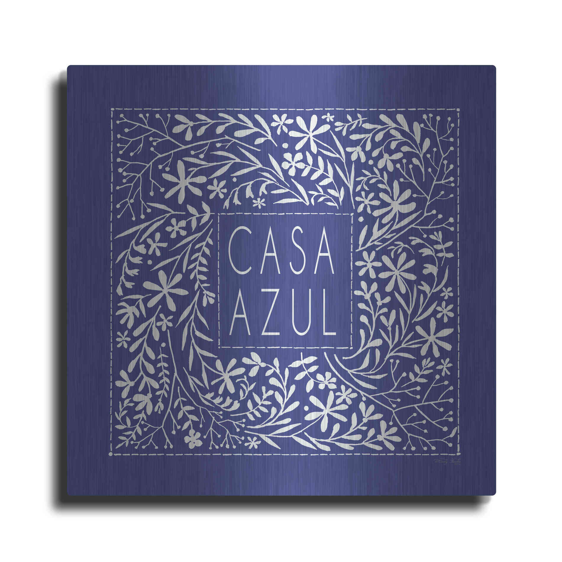 Luxe Metal Art 'Casa Azul' by Cindy Jacobs, Metal Wall Art