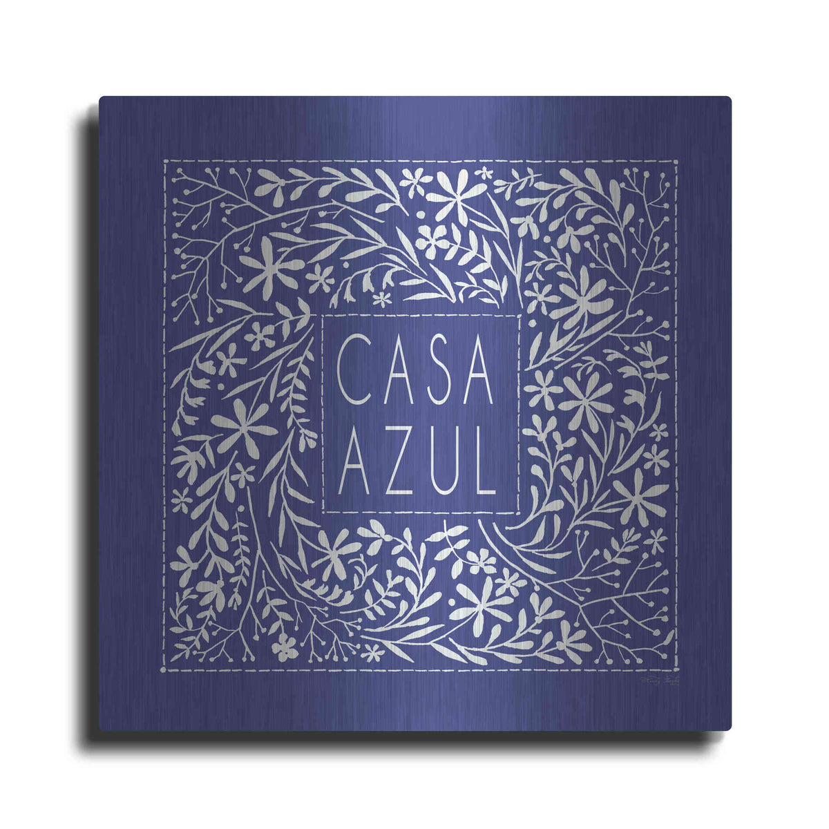 Luxe Metal Art 'Casa Azul' by Cindy Jacobs, Metal Wall Art