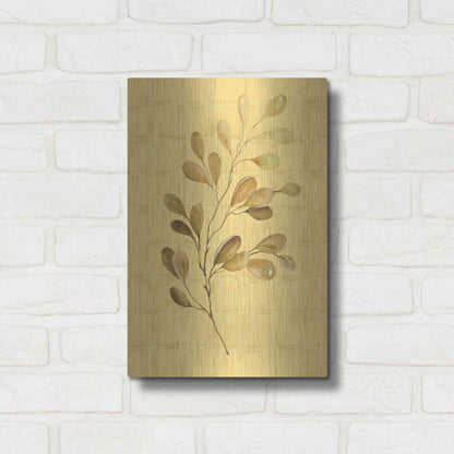 Luxe Metal Art 'Golden Dogwood' by Cindy Jacobs, Metal Wall Art,12x16