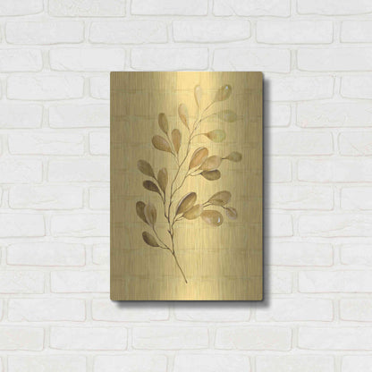 Luxe Metal Art 'Golden Dogwood' by Cindy Jacobs, Metal Wall Art,16x24