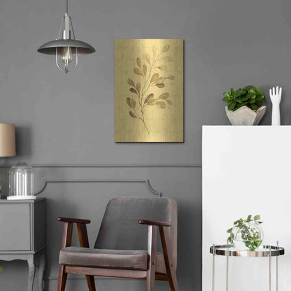 Luxe Metal Art 'Golden Dogwood' by Cindy Jacobs, Metal Wall Art,16x24