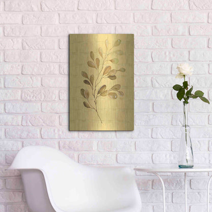 Luxe Metal Art 'Golden Dogwood' by Cindy Jacobs, Metal Wall Art,16x24