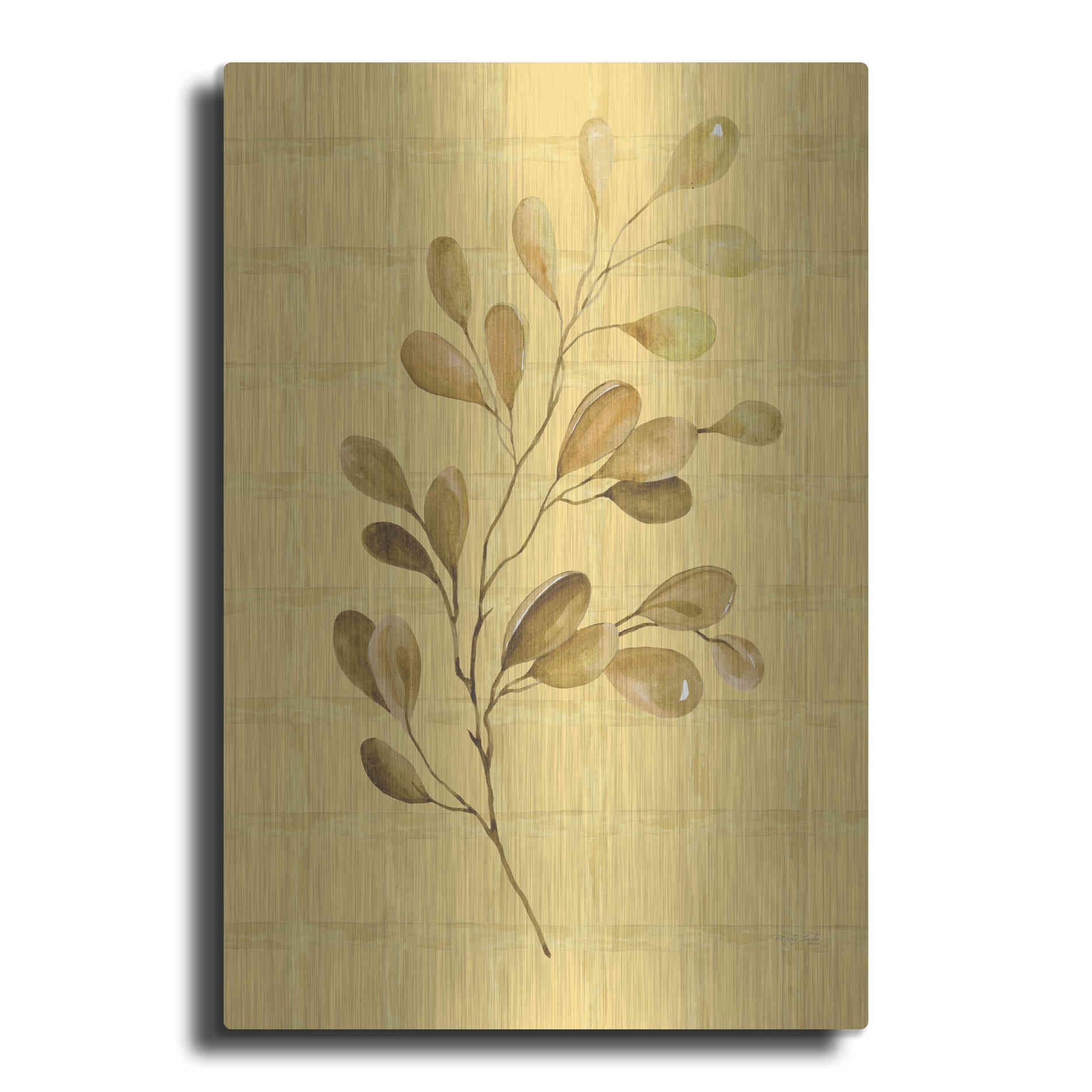 Luxe Metal Art 'Golden Dogwood' by Cindy Jacobs, Metal Wall Art