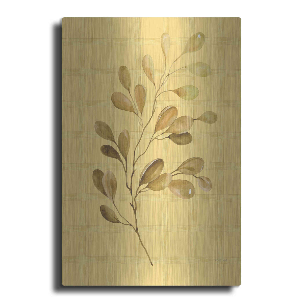 Luxe Metal Art 'Golden Dogwood' by Cindy Jacobs, Metal Wall Art