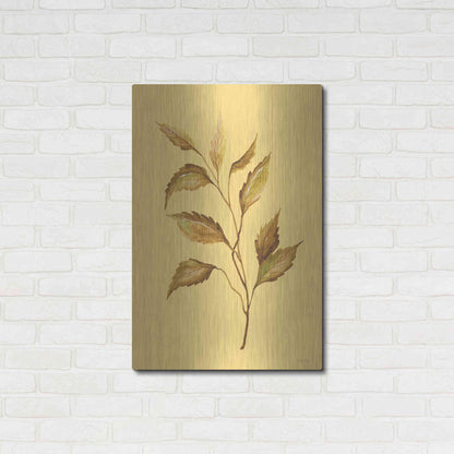 Luxe Metal Art 'Golden Leaves' by Cindy Jacobs, Metal Wall Art,24x36