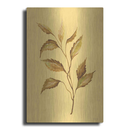 Luxe Metal Art 'Golden Leaves' by Cindy Jacobs, Metal Wall Art