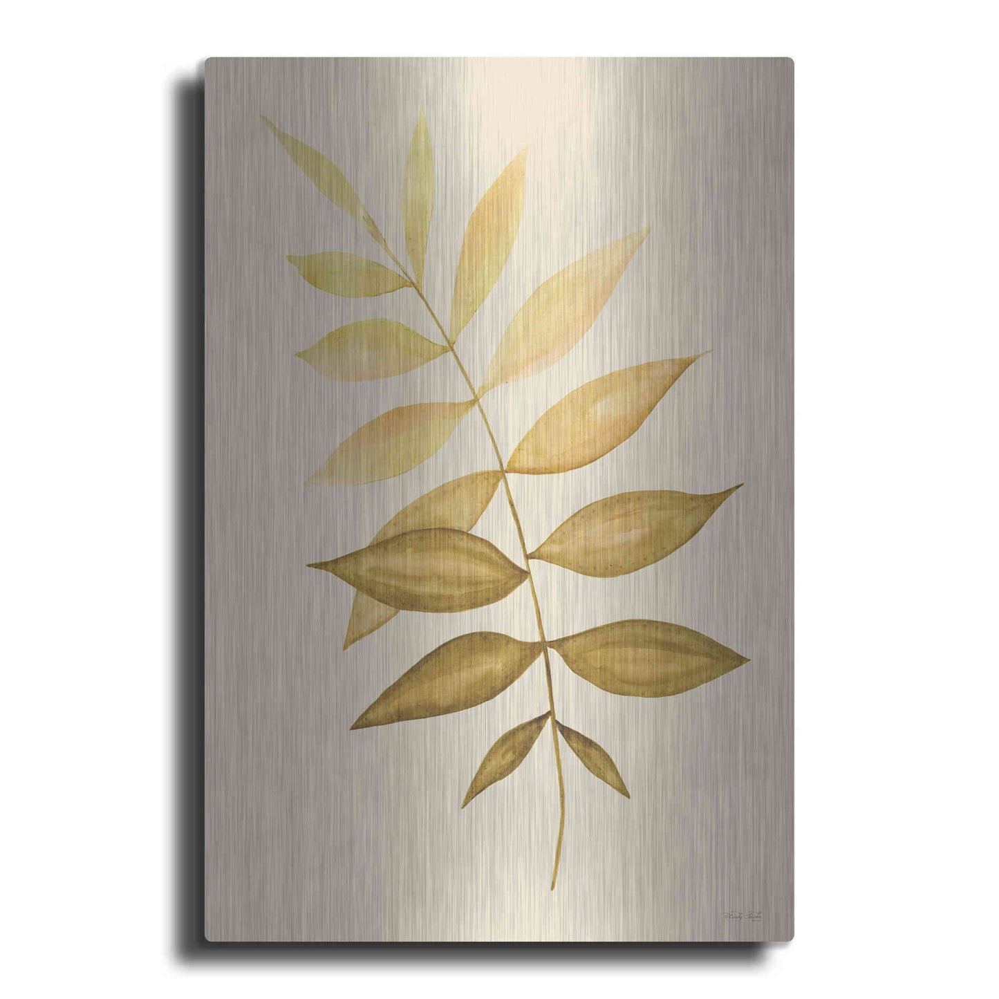 Luxe Metal Art 'Golden Fern' by Cindy Jacobs, Metal Wall Art