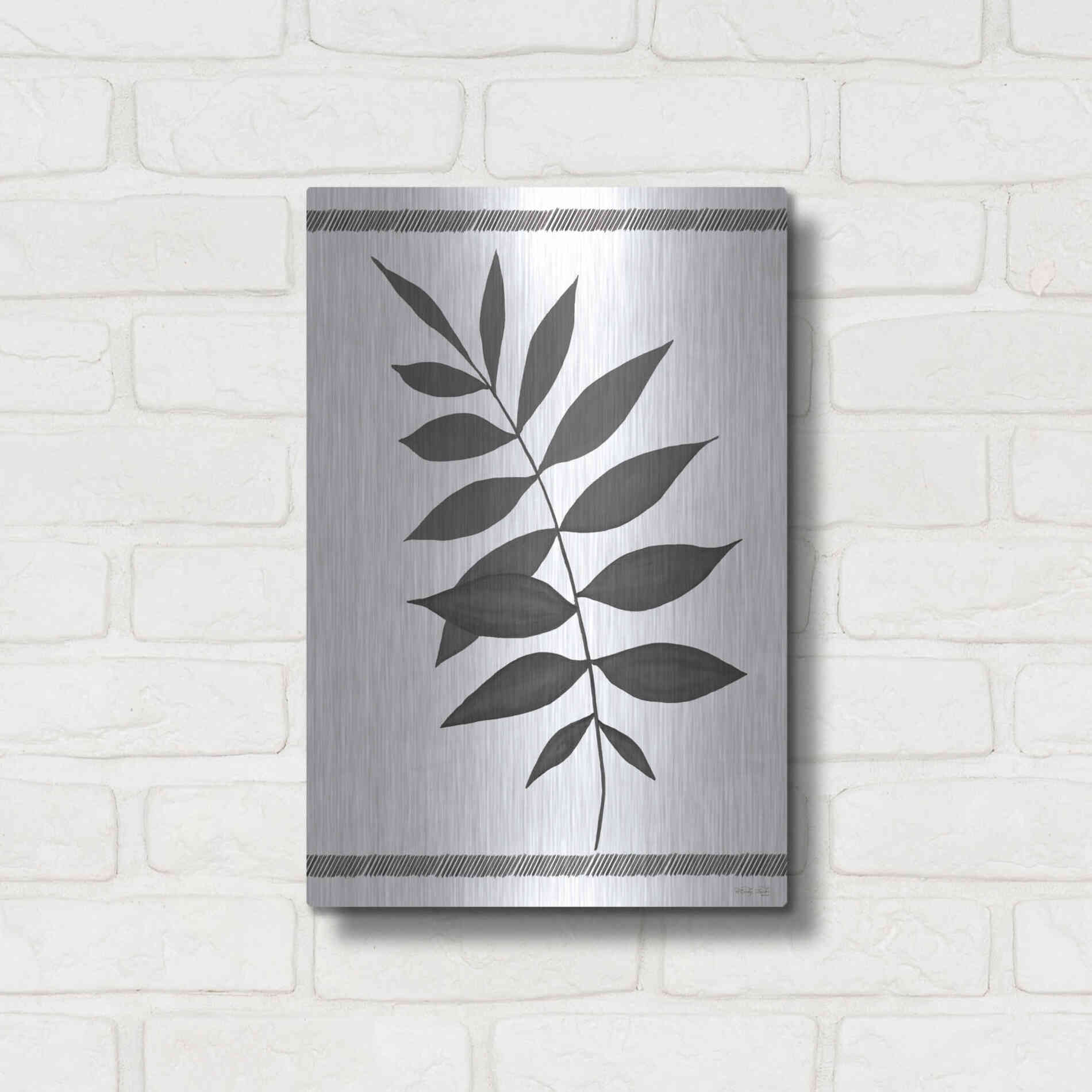 Luxe Metal Art 'Leaf Collection II' by Cindy Jacobs, Metal Wall Art,12x16