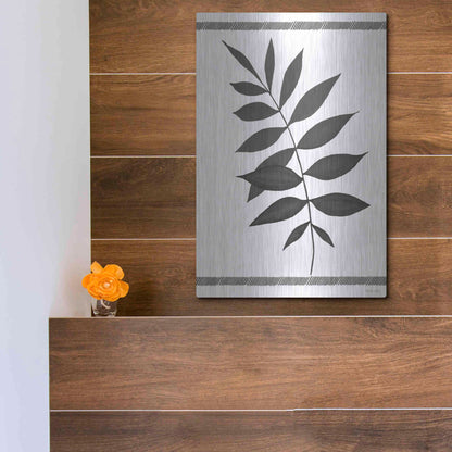 Luxe Metal Art 'Leaf Collection II' by Cindy Jacobs, Metal Wall Art,12x16