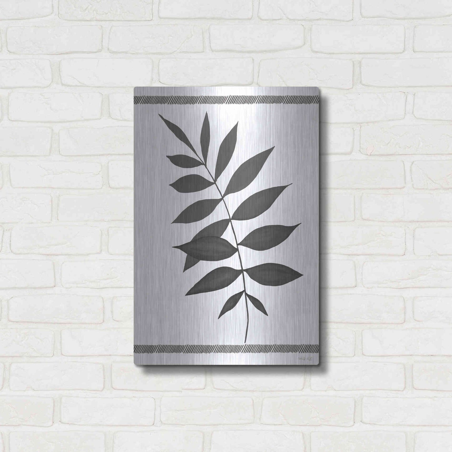 Luxe Metal Art 'Leaf Collection II' by Cindy Jacobs, Metal Wall Art,16x24