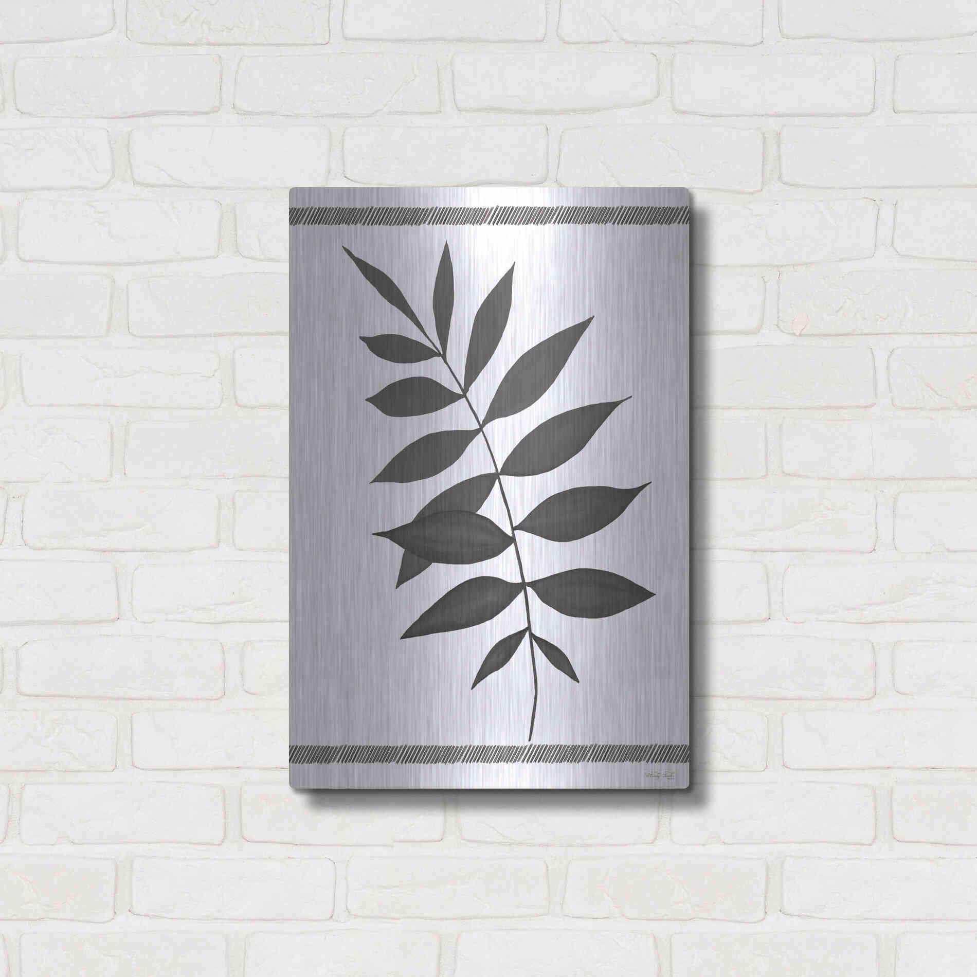 Luxe Metal Art 'Leaf Collection II' by Cindy Jacobs, Metal Wall Art,16x24