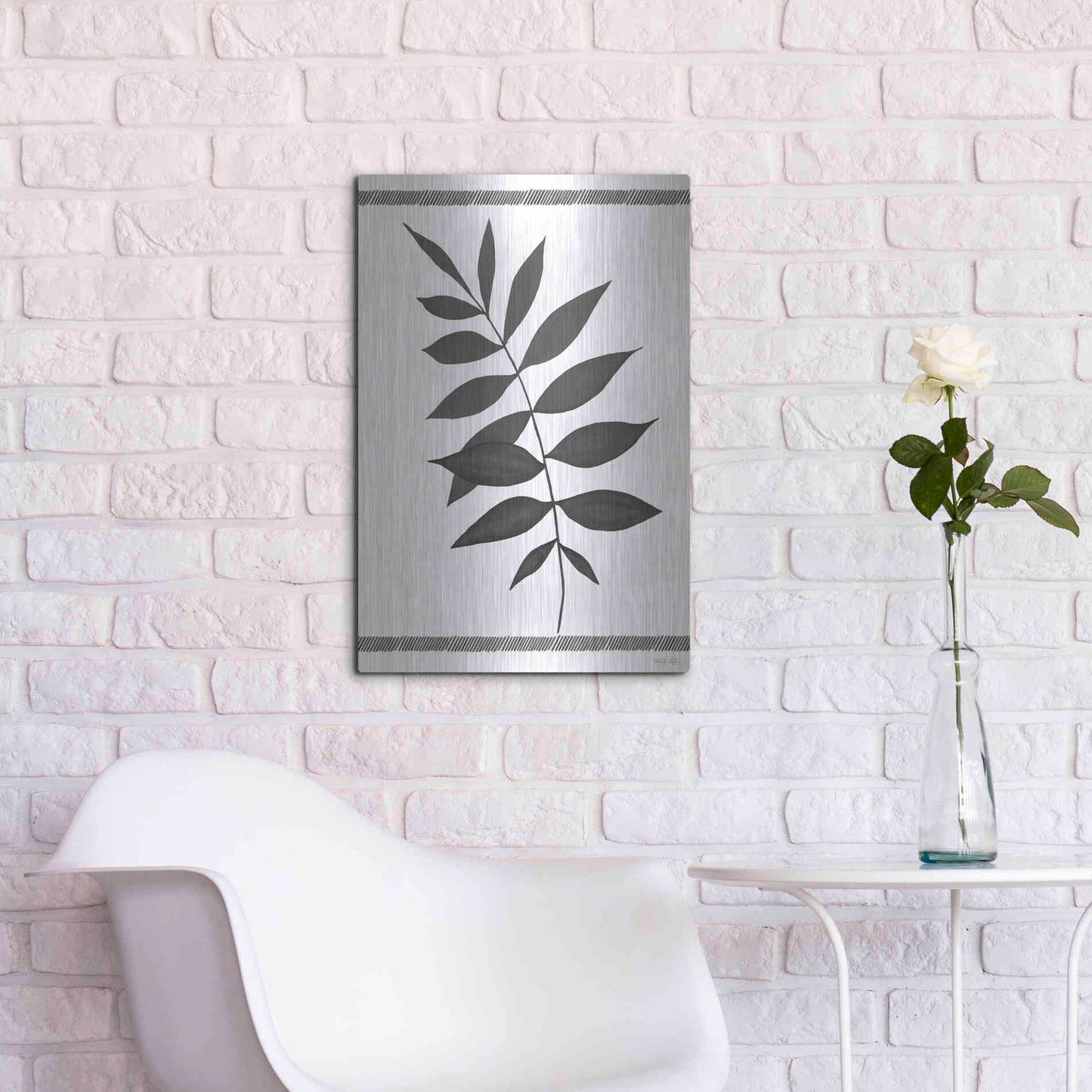 Luxe Metal Art 'Leaf Collection II' by Cindy Jacobs, Metal Wall Art,16x24