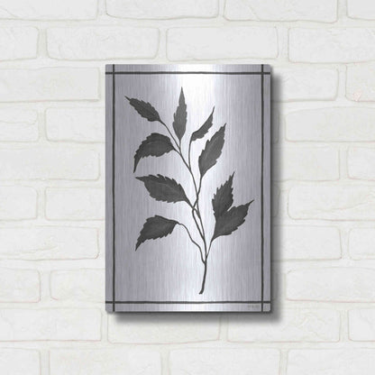 Luxe Metal Art 'Leaf Collection III' by Cindy Jacobs, Metal Wall Art,12x16