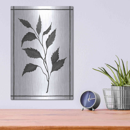 Luxe Metal Art 'Leaf Collection III' by Cindy Jacobs, Metal Wall Art,12x16