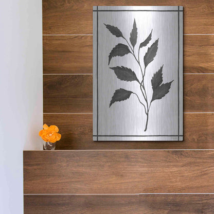 Luxe Metal Art 'Leaf Collection III' by Cindy Jacobs, Metal Wall Art,12x16