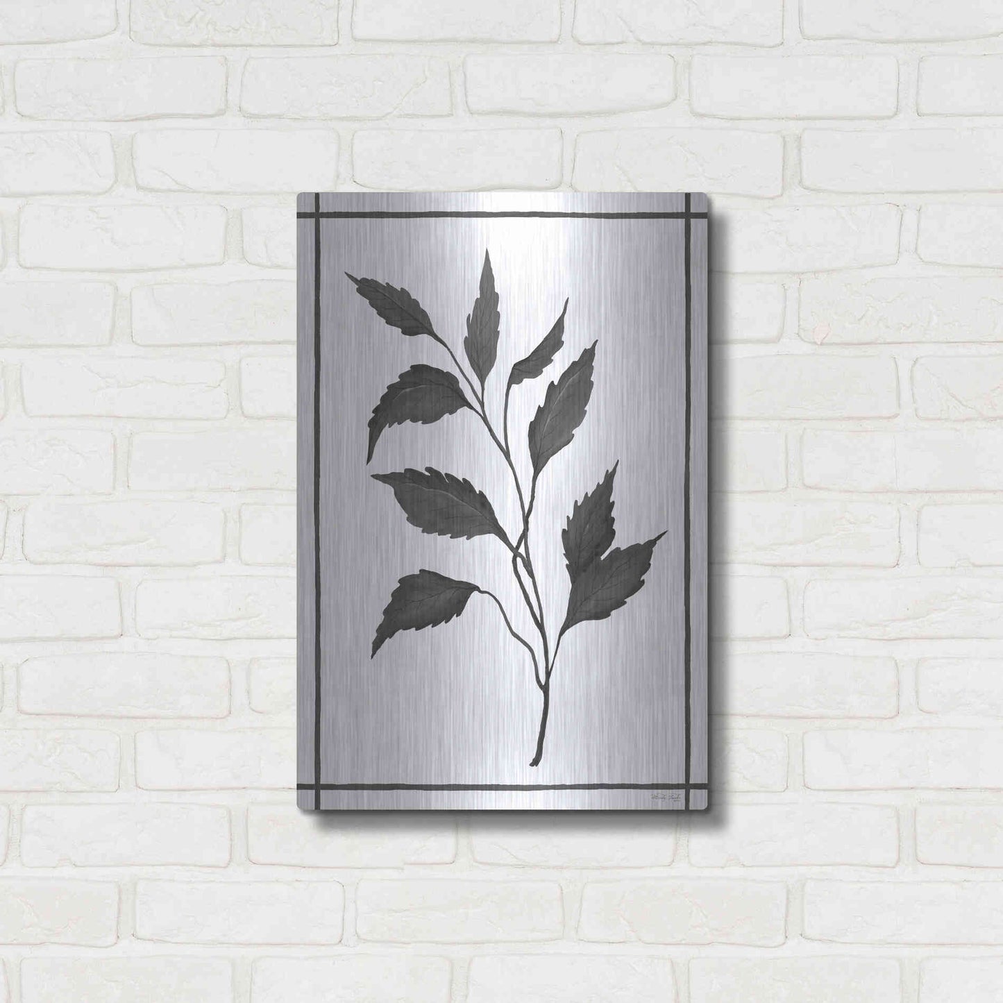 Luxe Metal Art 'Leaf Collection III' by Cindy Jacobs, Metal Wall Art,16x24