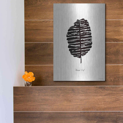 Luxe Metal Art 'Ebony Palm I' by Cindy Jacobs, Metal Wall Art,12x16