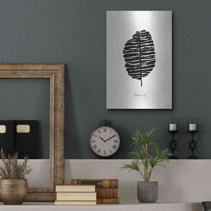 Luxe Metal Art 'Ebony Palm I' by Cindy Jacobs, Metal Wall Art,12x16