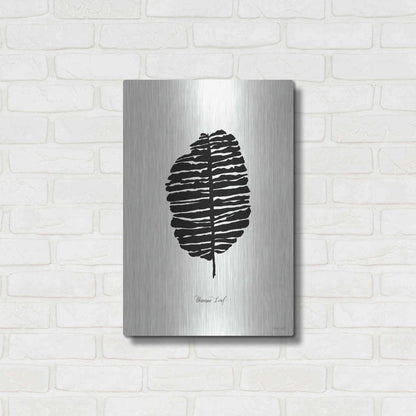 Luxe Metal Art 'Ebony Palm I' by Cindy Jacobs, Metal Wall Art,16x24