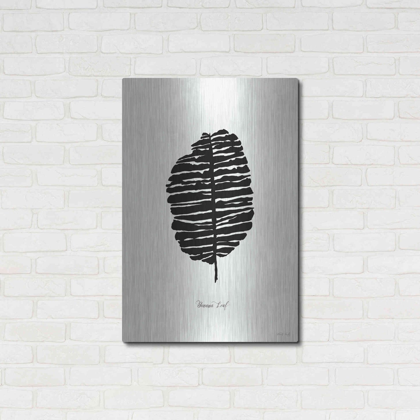 Luxe Metal Art 'Ebony Palm I' by Cindy Jacobs, Metal Wall Art,24x36