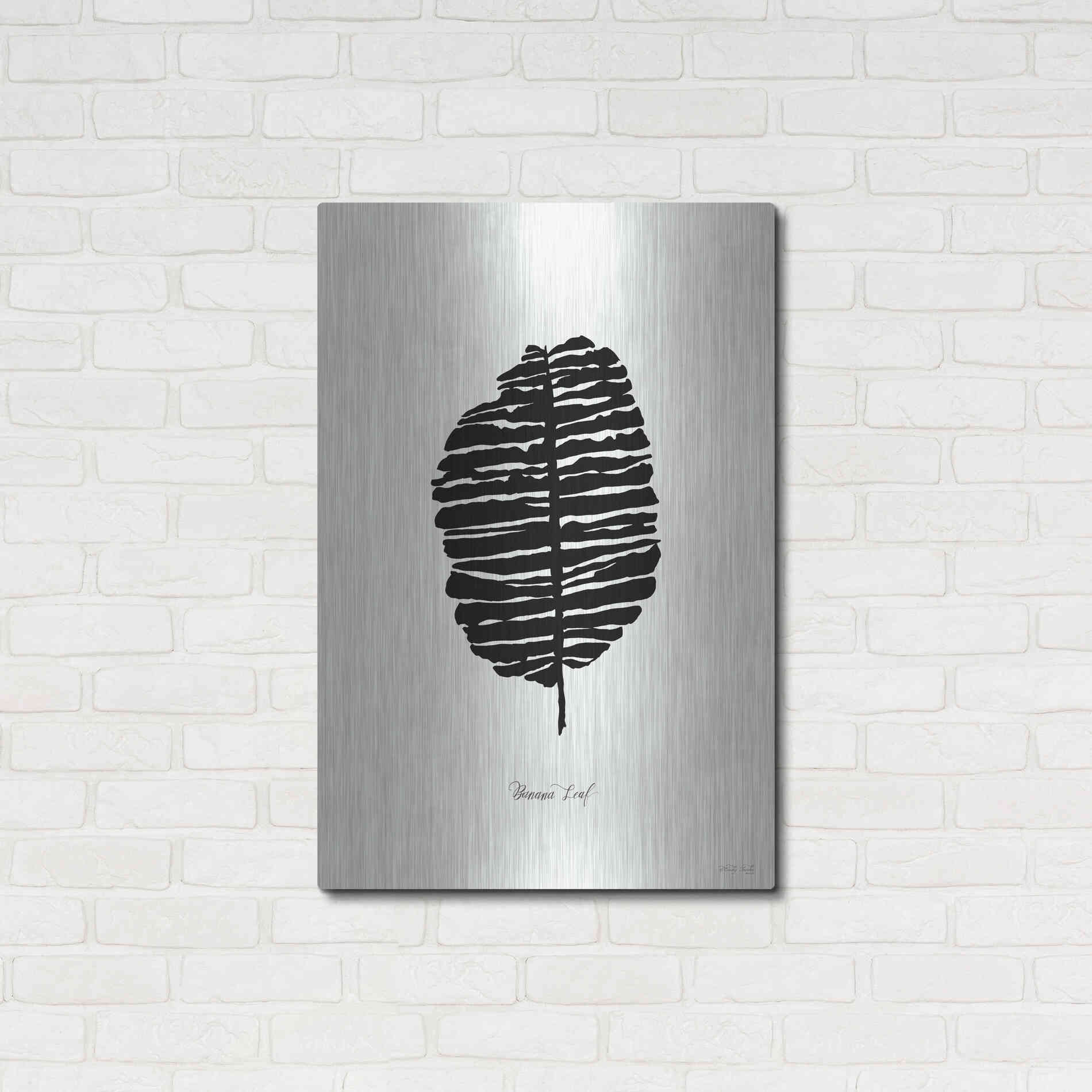 Luxe Metal Art 'Ebony Palm I' by Cindy Jacobs, Metal Wall Art,24x36