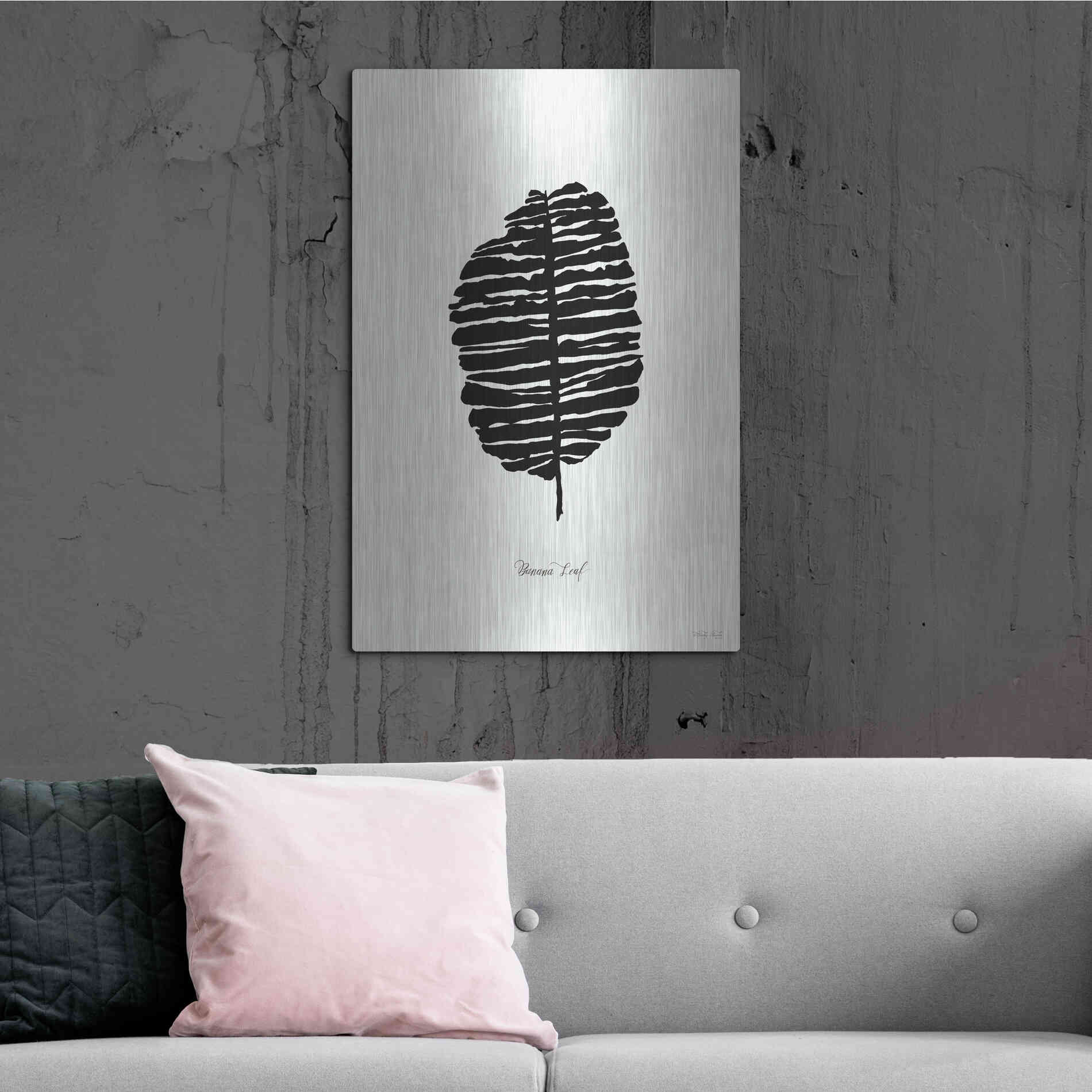 Luxe Metal Art 'Ebony Palm I' by Cindy Jacobs, Metal Wall Art,24x36