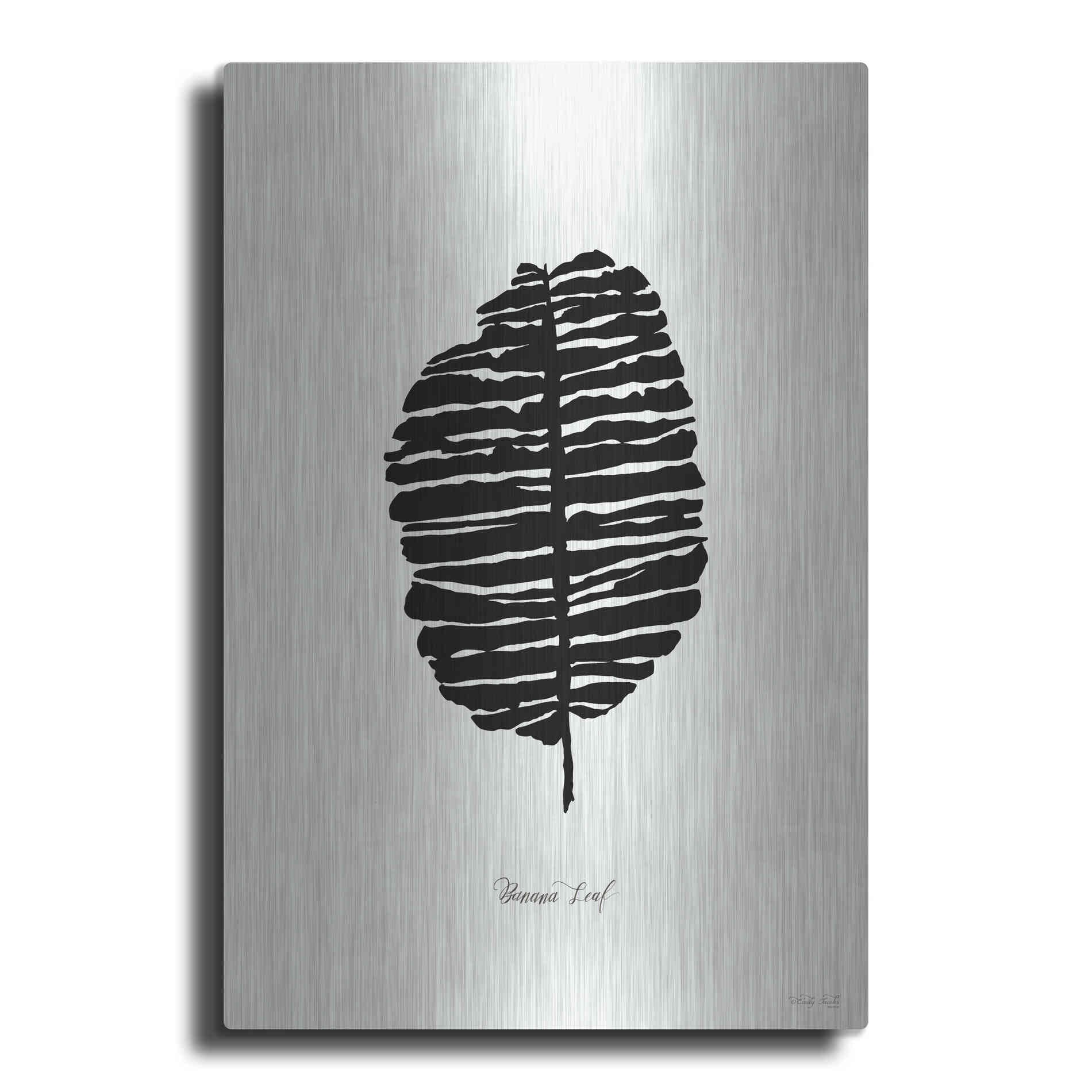 Luxe Metal Art 'Ebony Palm I' by Cindy Jacobs, Metal Wall Art