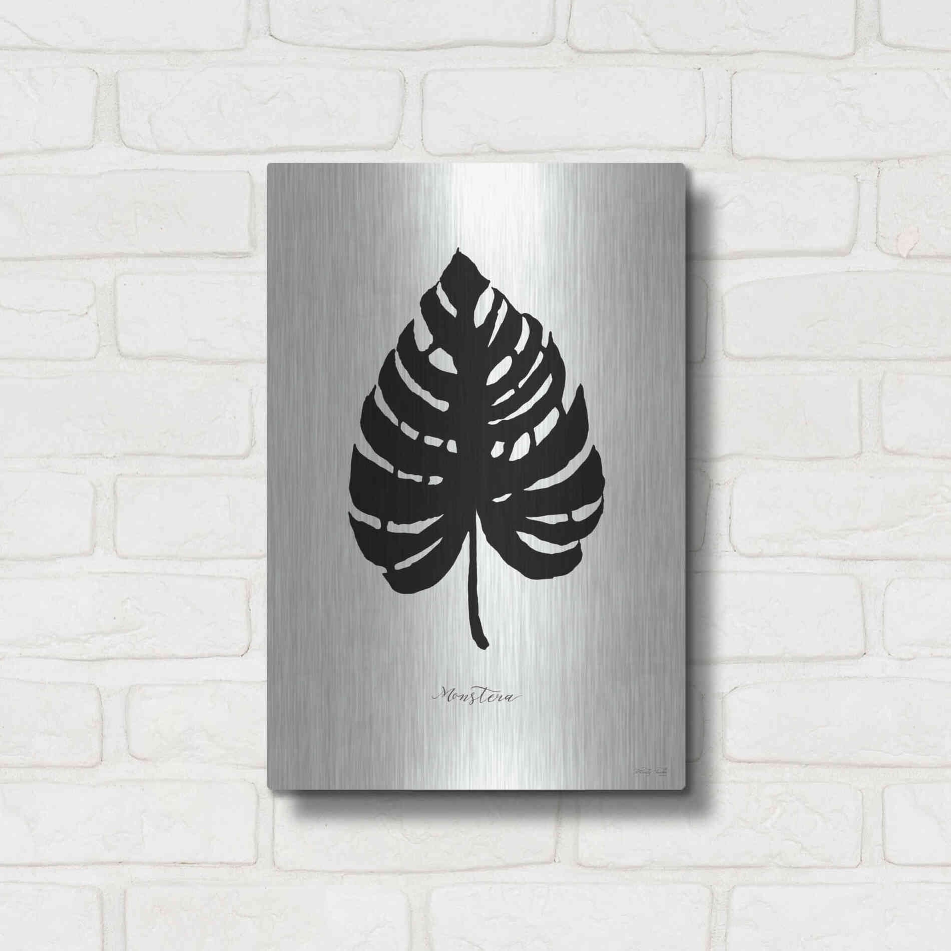 Luxe Metal Art 'Ebony Palm II' by Cindy Jacobs, Metal Wall Art,12x16