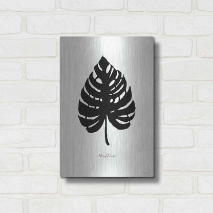 Luxe Metal Art 'Ebony Palm II' by Cindy Jacobs, Metal Wall Art,12x16