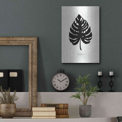 Luxe Metal Art 'Ebony Palm II' by Cindy Jacobs, Metal Wall Art,12x16