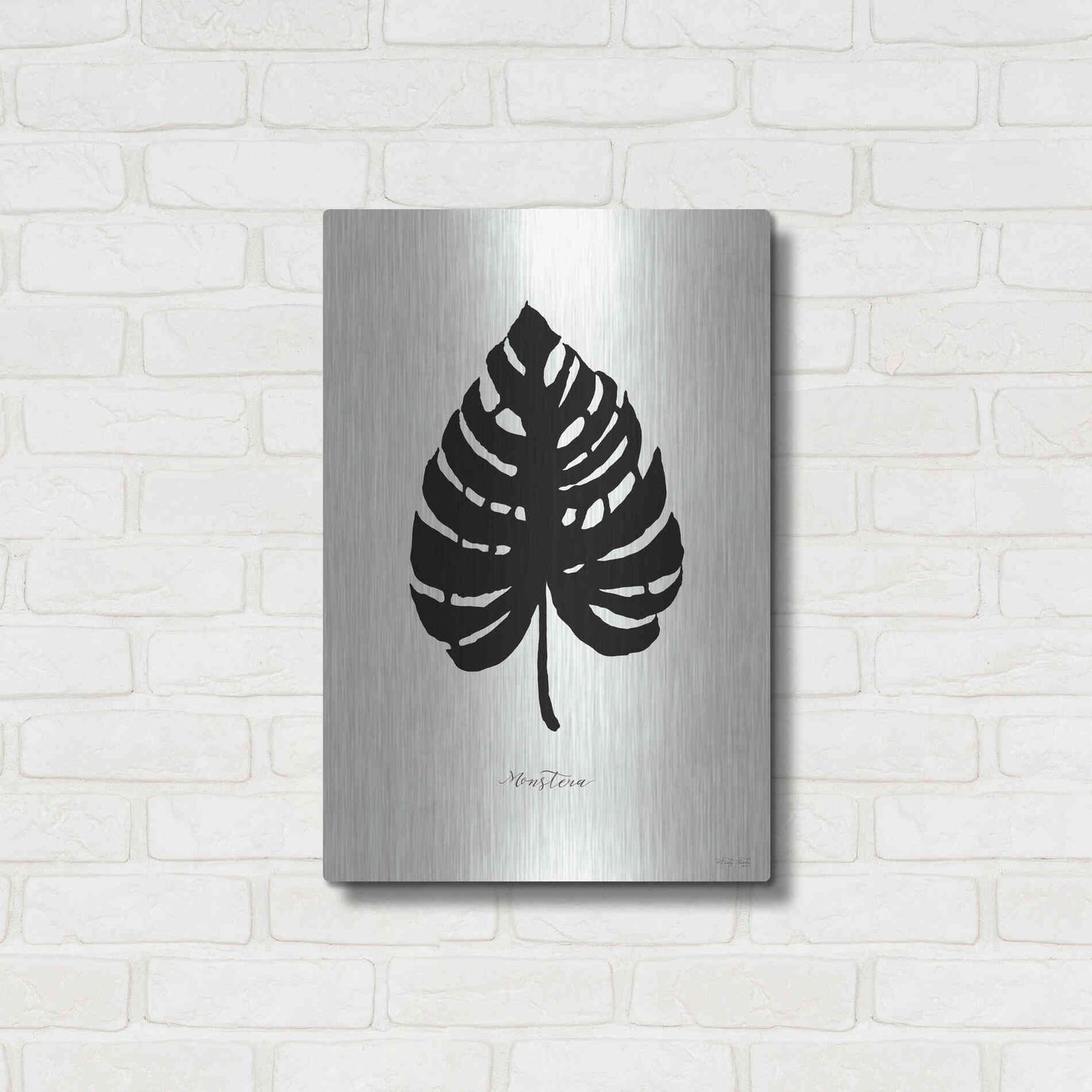 Luxe Metal Art 'Ebony Palm II' by Cindy Jacobs, Metal Wall Art,16x24