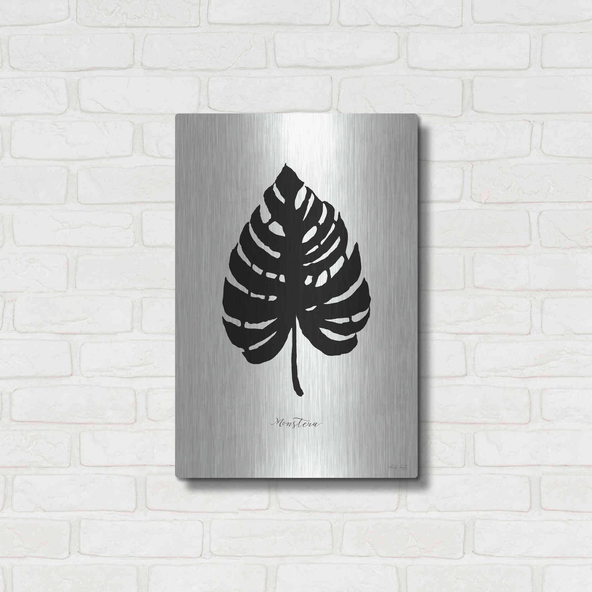 Luxe Metal Art 'Ebony Palm II' by Cindy Jacobs, Metal Wall Art,16x24