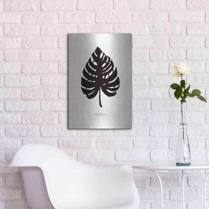 Luxe Metal Art 'Ebony Palm II' by Cindy Jacobs, Metal Wall Art,16x24