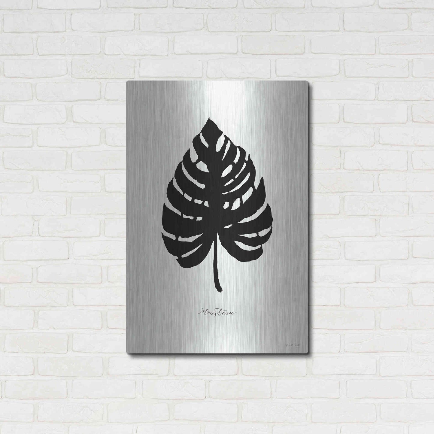 Luxe Metal Art 'Ebony Palm II' by Cindy Jacobs, Metal Wall Art,24x36