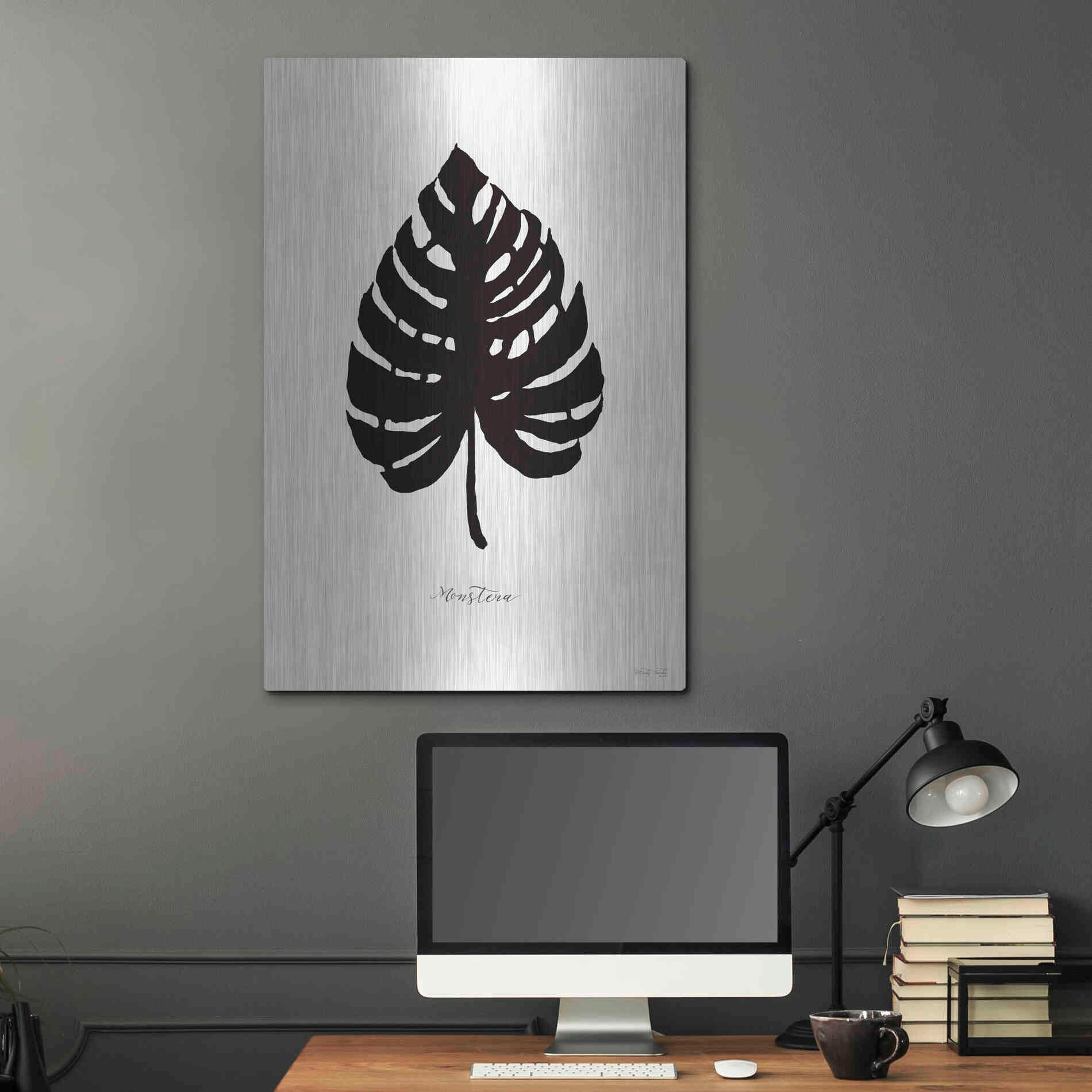 Luxe Metal Art 'Ebony Palm II' by Cindy Jacobs, Metal Wall Art,24x36