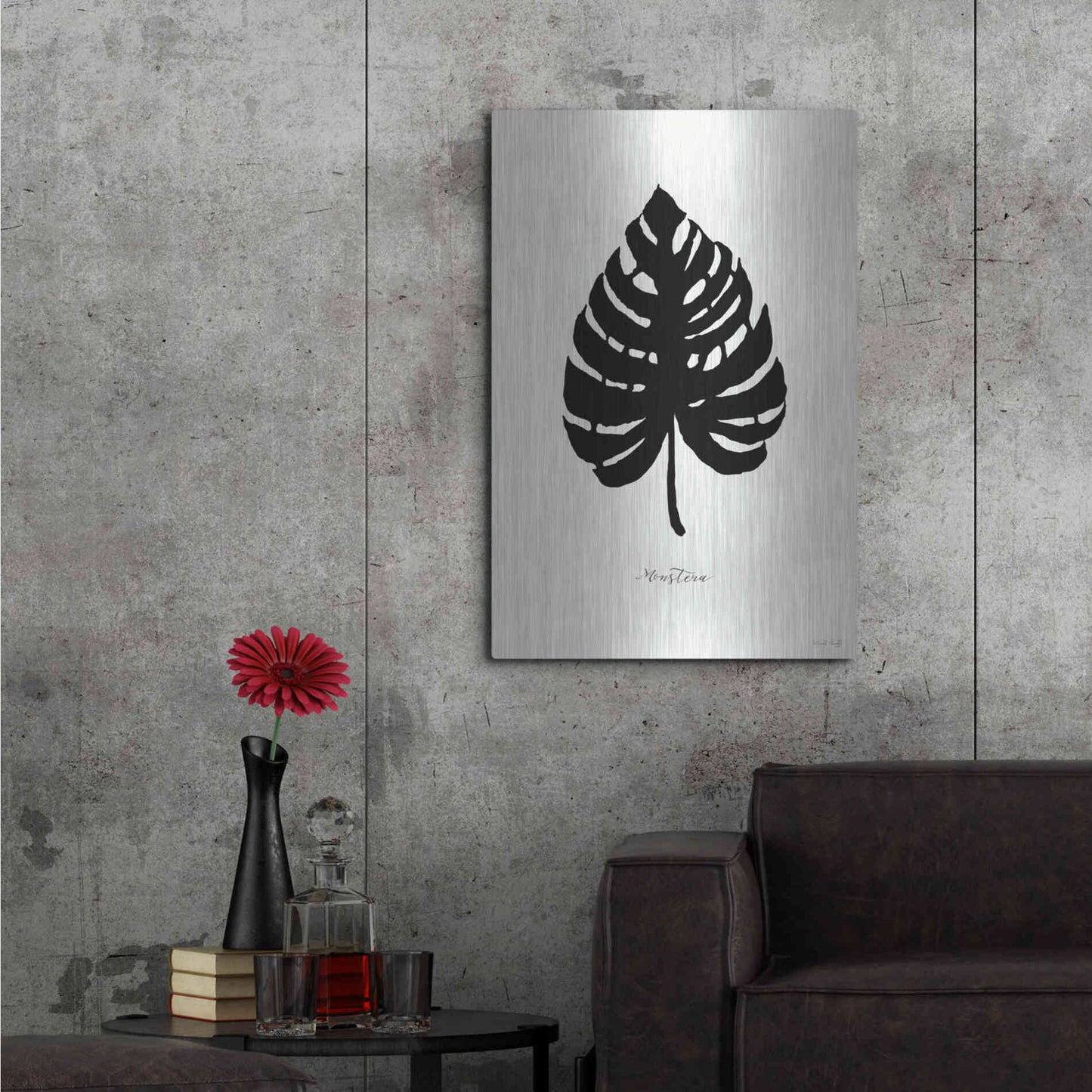 Luxe Metal Art 'Ebony Palm II' by Cindy Jacobs, Metal Wall Art,24x36