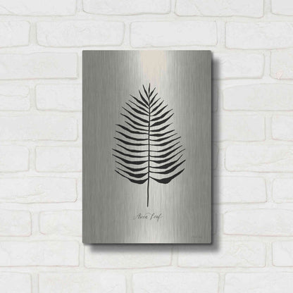Luxe Metal Art 'Ebony Palm III' by Cindy Jacobs, Metal Wall Art,12x16