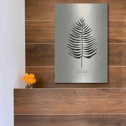 Luxe Metal Art 'Ebony Palm III' by Cindy Jacobs, Metal Wall Art,12x16