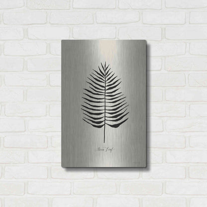 Luxe Metal Art 'Ebony Palm III' by Cindy Jacobs, Metal Wall Art,16x24