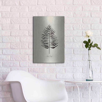 Luxe Metal Art 'Ebony Palm III' by Cindy Jacobs, Metal Wall Art,16x24