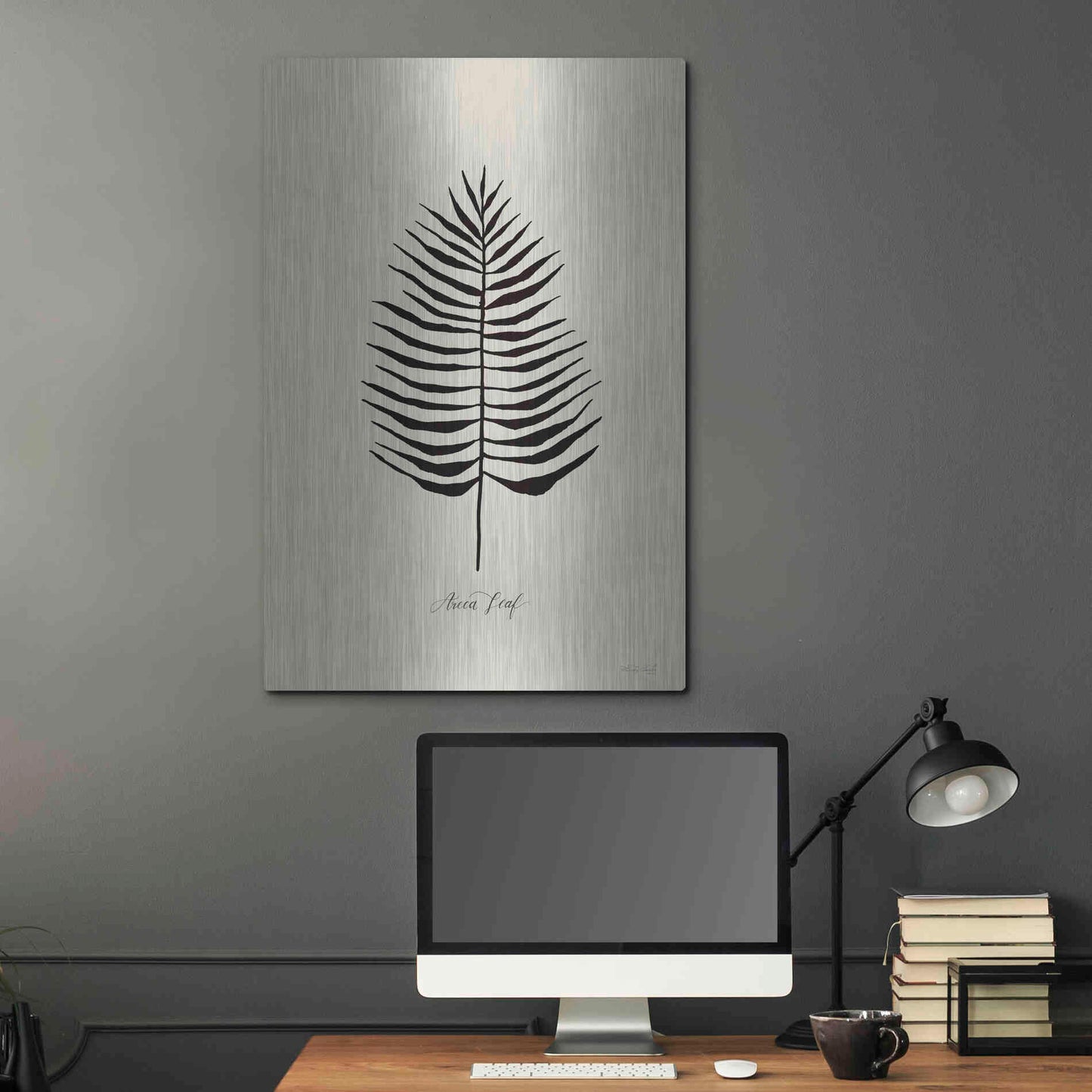 Luxe Metal Art 'Ebony Palm III' by Cindy Jacobs, Metal Wall Art,24x36