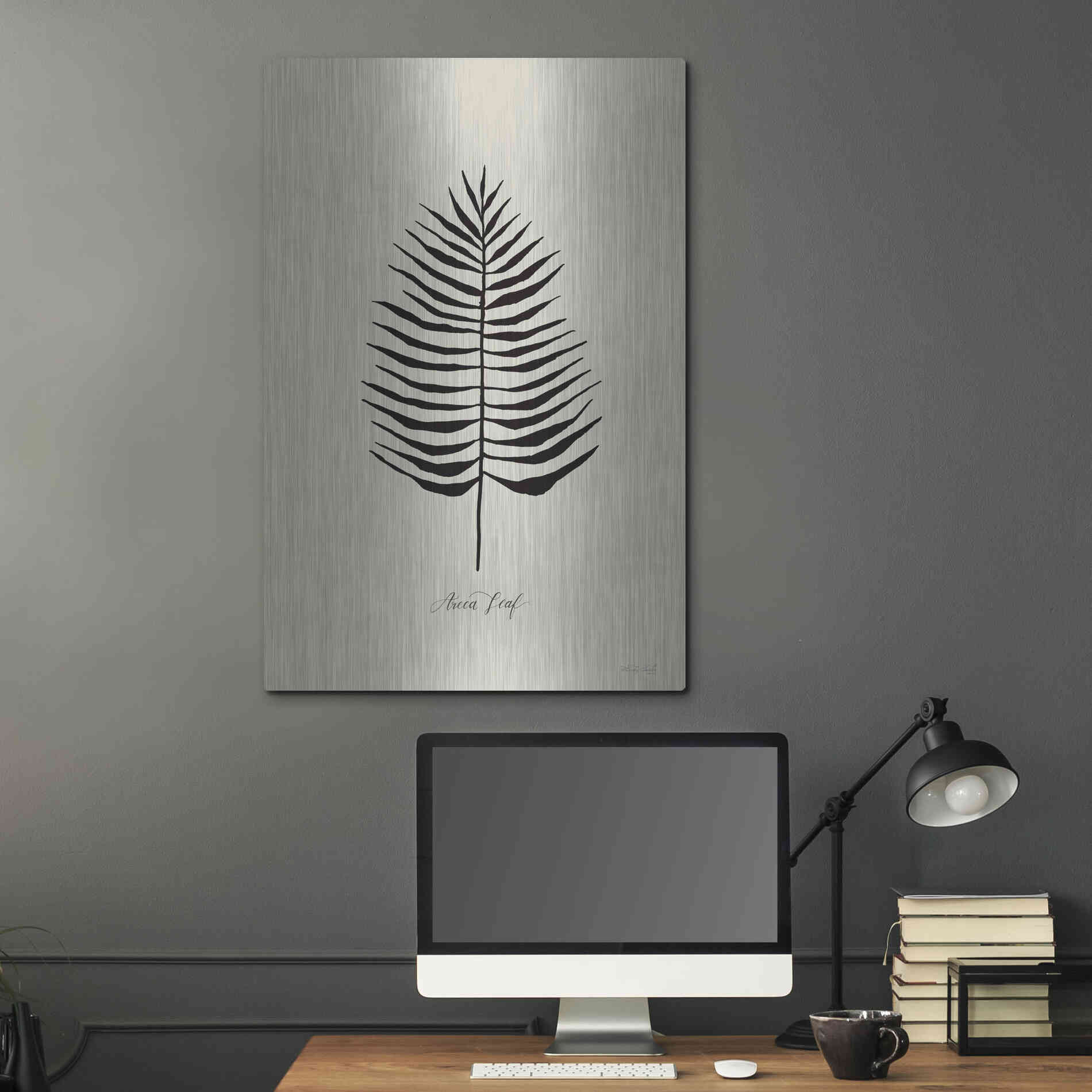 Luxe Metal Art 'Ebony Palm III' by Cindy Jacobs, Metal Wall Art,24x36
