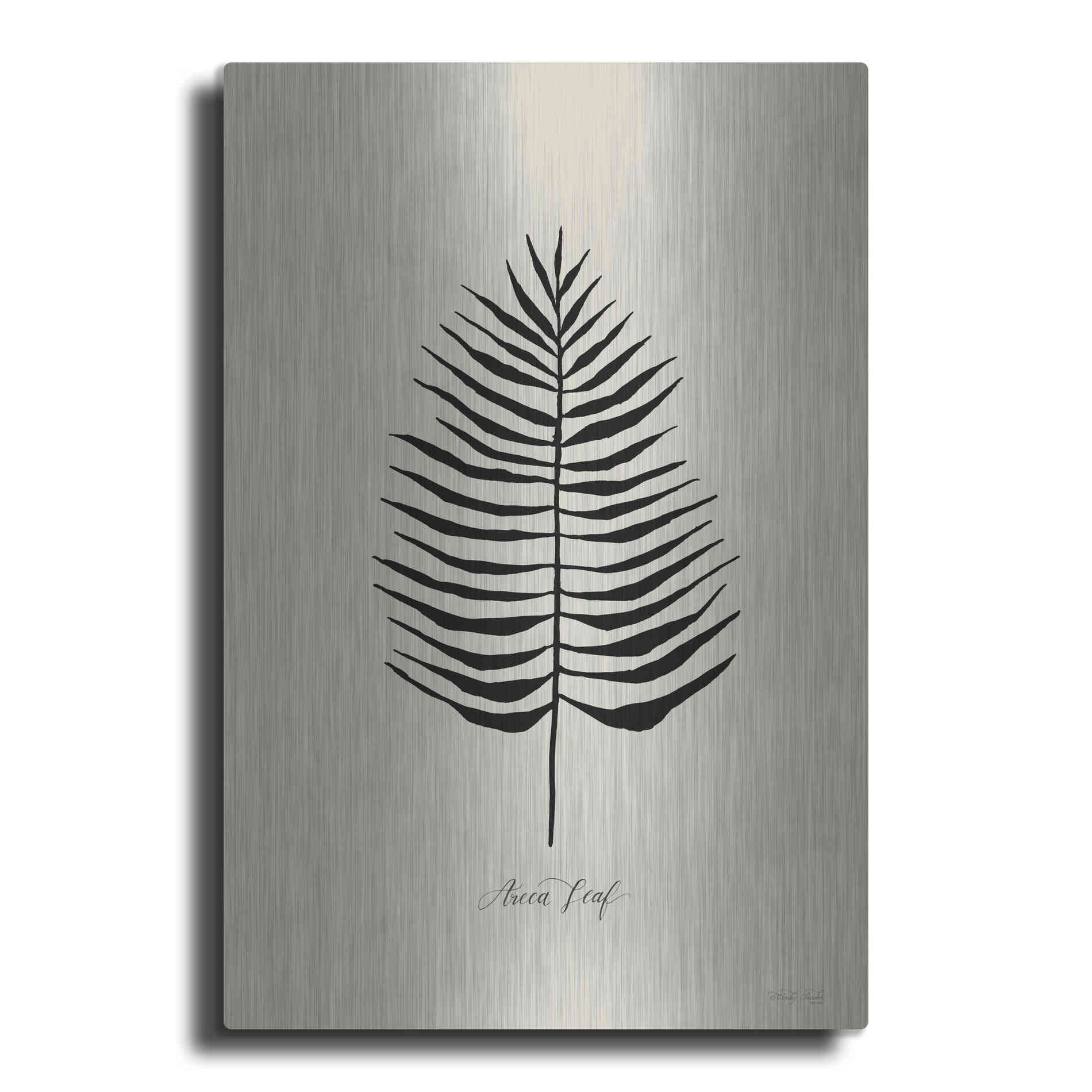Luxe Metal Art 'Ebony Palm III' by Cindy Jacobs, Metal Wall Art