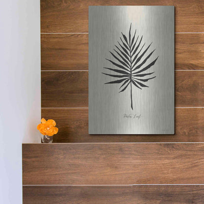 Luxe Metal Art 'Ebony Palm IV' by Cindy Jacobs, Metal Wall Art,12x16