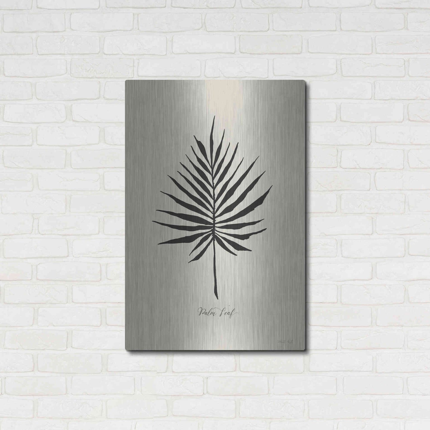 Luxe Metal Art 'Ebony Palm IV' by Cindy Jacobs, Metal Wall Art,24x36