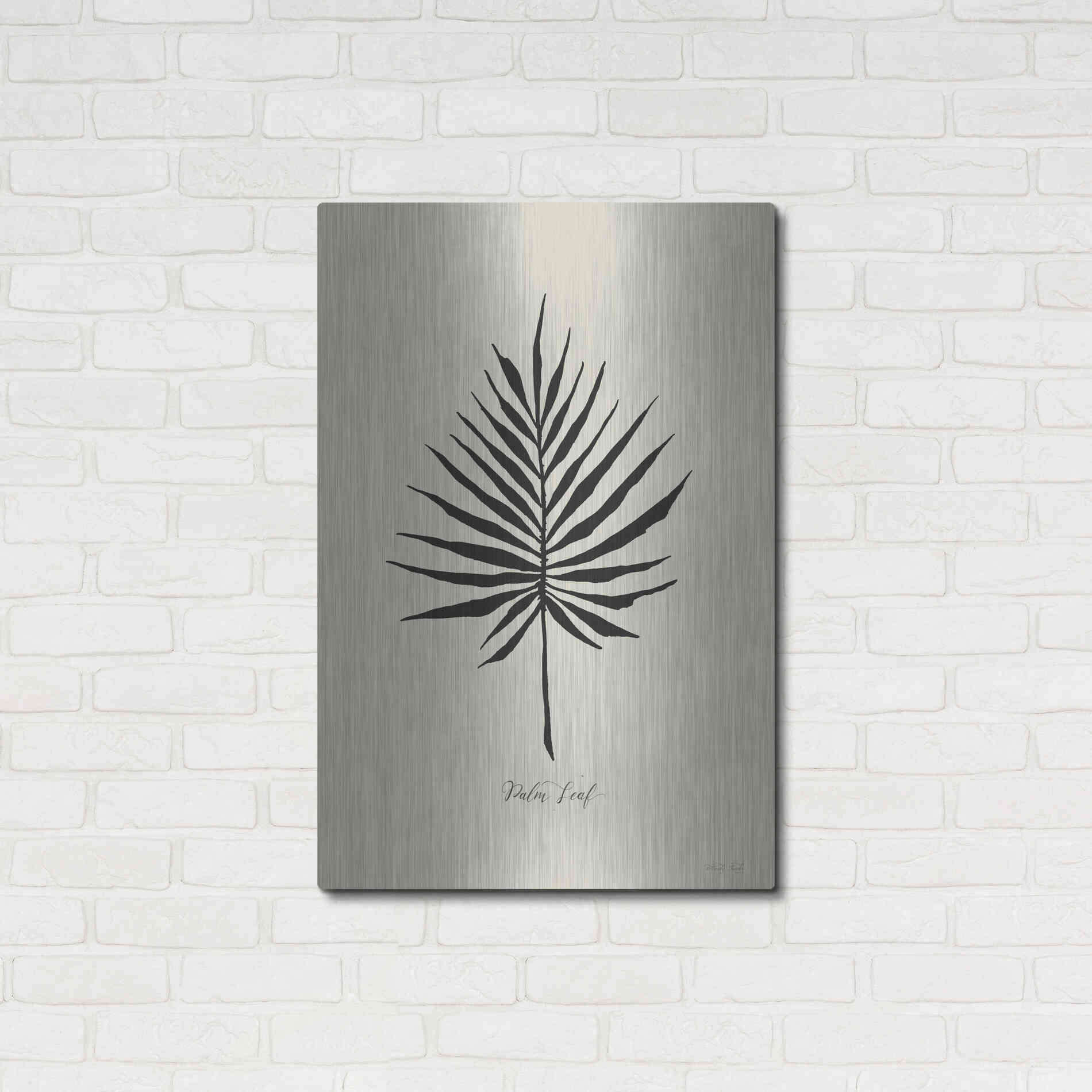 Luxe Metal Art 'Ebony Palm IV' by Cindy Jacobs, Metal Wall Art,24x36