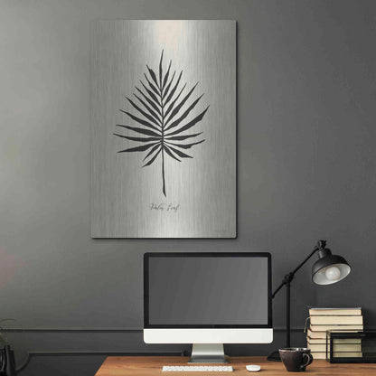Luxe Metal Art 'Ebony Palm IV' by Cindy Jacobs, Metal Wall Art,24x36