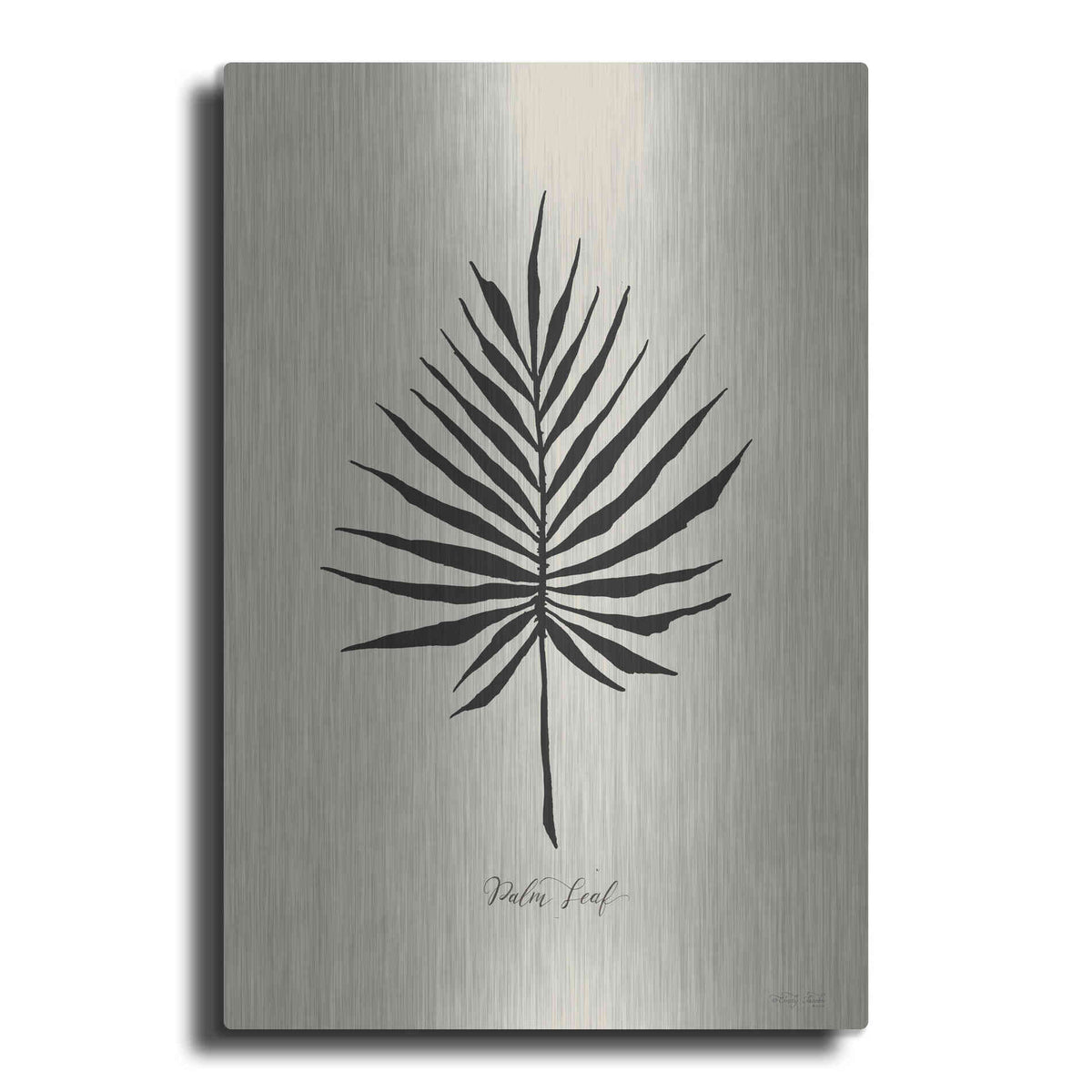 Luxe Metal Art 'Ebony Palm IV' by Cindy Jacobs, Metal Wall Art