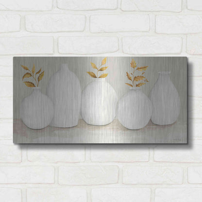 Luxe Metal Art 'Autumn Still Life I' by Cindy Jacobs, Metal Wall Art,24x12